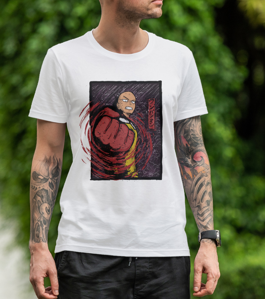 One Punch Man Hero For Fun Saitama Iconic Manga T-Shirt