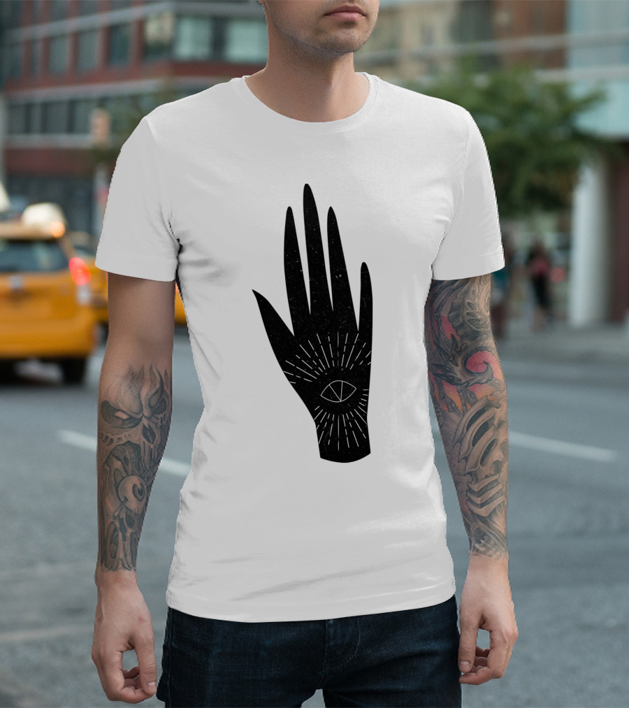 Divine Right Eye Hand Symbol Mystical Dark Aesthetic T-Shirt