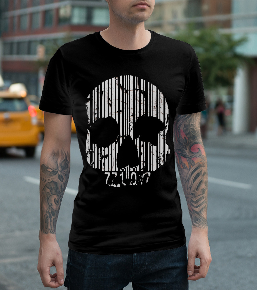 Bar Code Skull 731077 T-Shirt