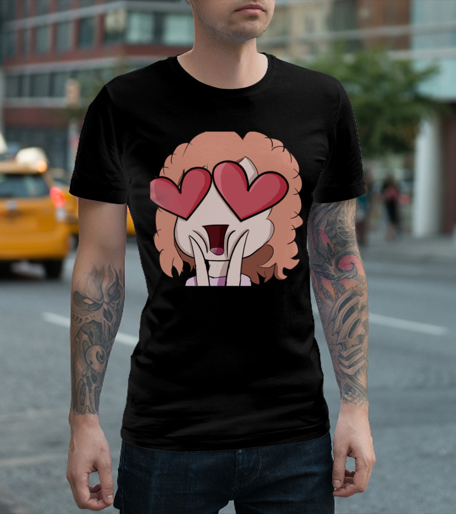 LegitLove Sticker Heart Eyes Character T-Shirt