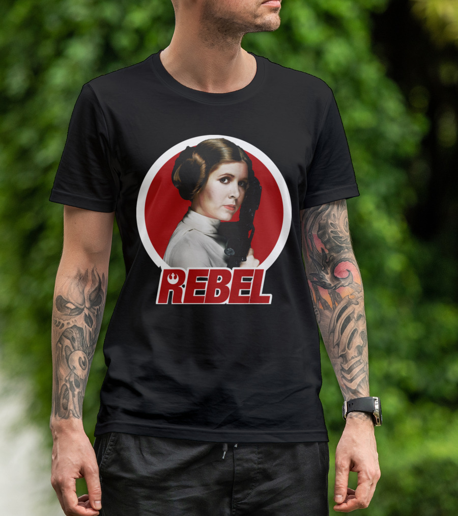 Leia Rebel Icon Circle With Blaster T-Shirt