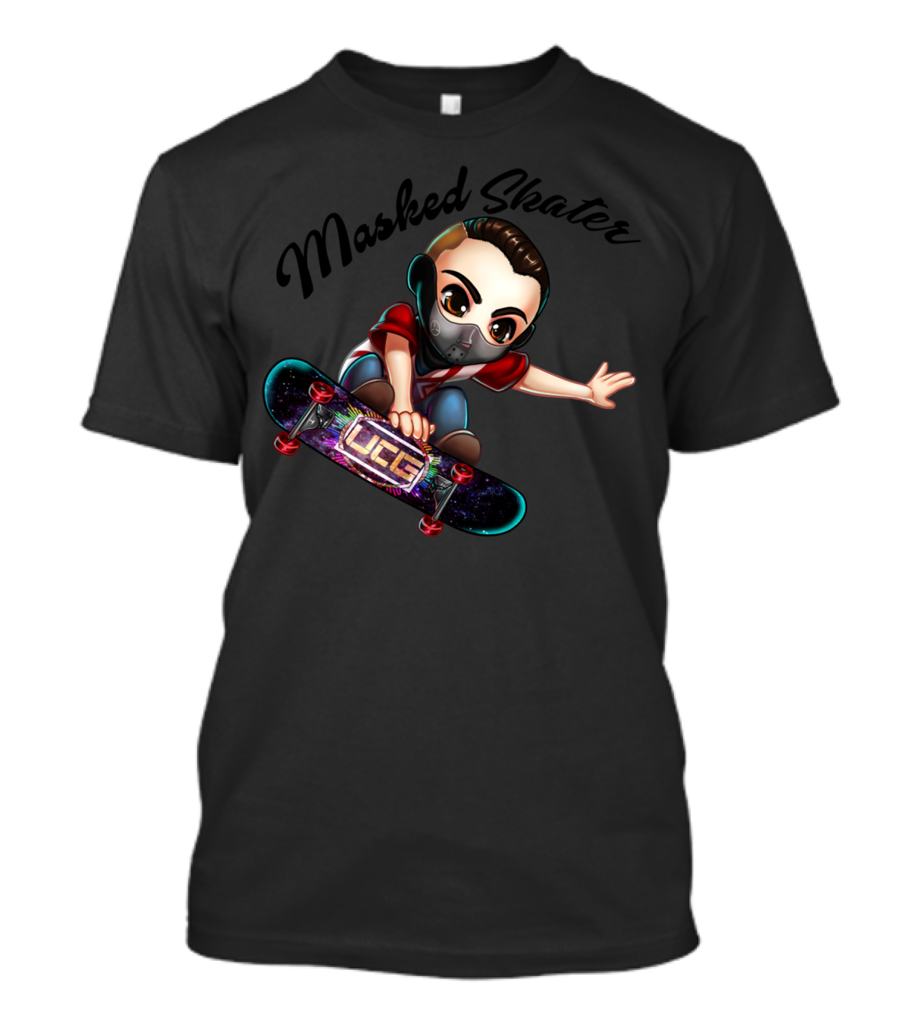 Masked Skater UCF Skateboard Rider T-Shirt