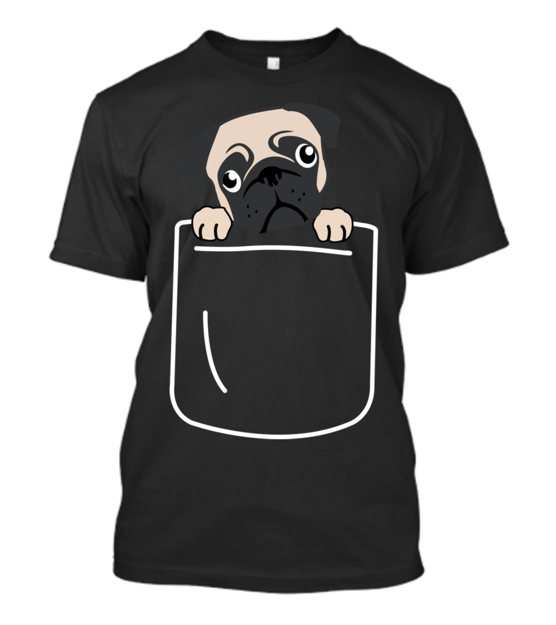 Cute Pocket Pug Puppy T Funny Dog For Pug Lovers T-Shirt