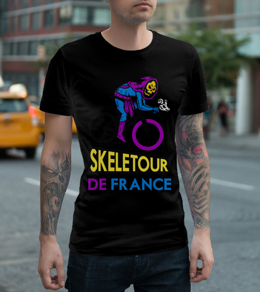 Skeletour De France Cycling Skeleton T-Shirt