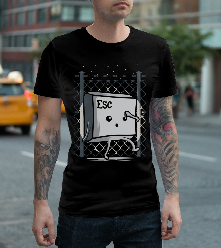 Esc Key Breaking Out From Jail T-Shirt