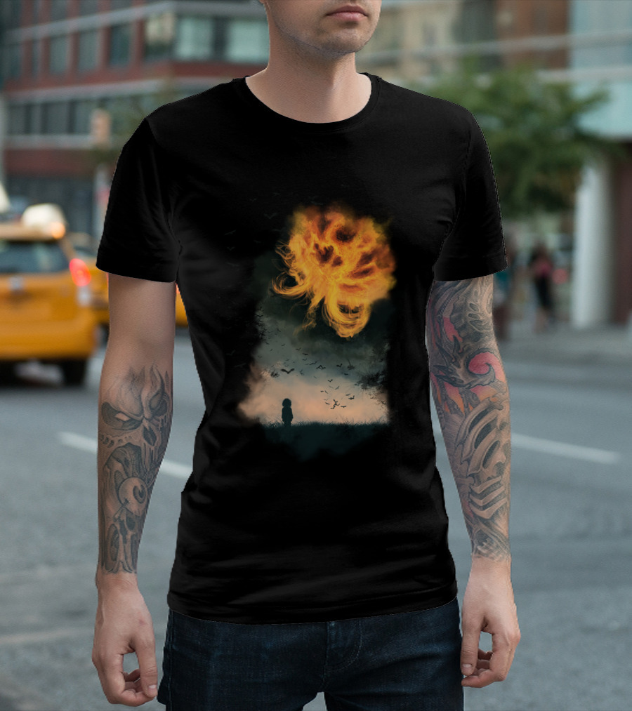 Do Not Draw The Corner Sun Fiery Cloud Gaze T-Shirt