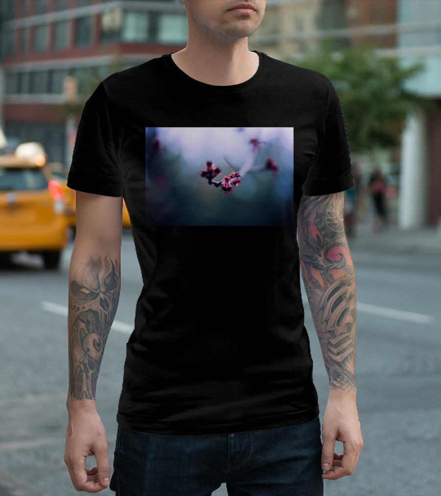 Buds Print Art Pri Blossoming Branches in Soft Focus T-Shirt