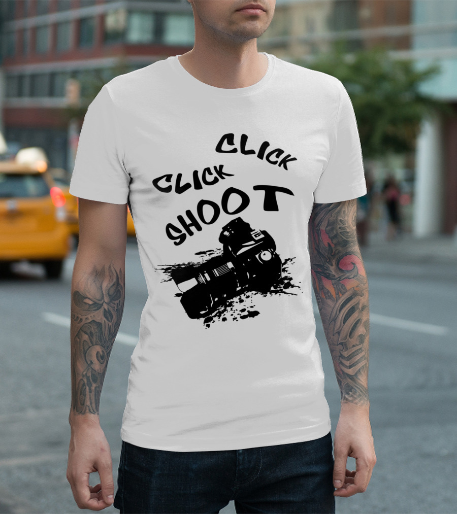 Click Click Shoot Camera Photography T-Shirt