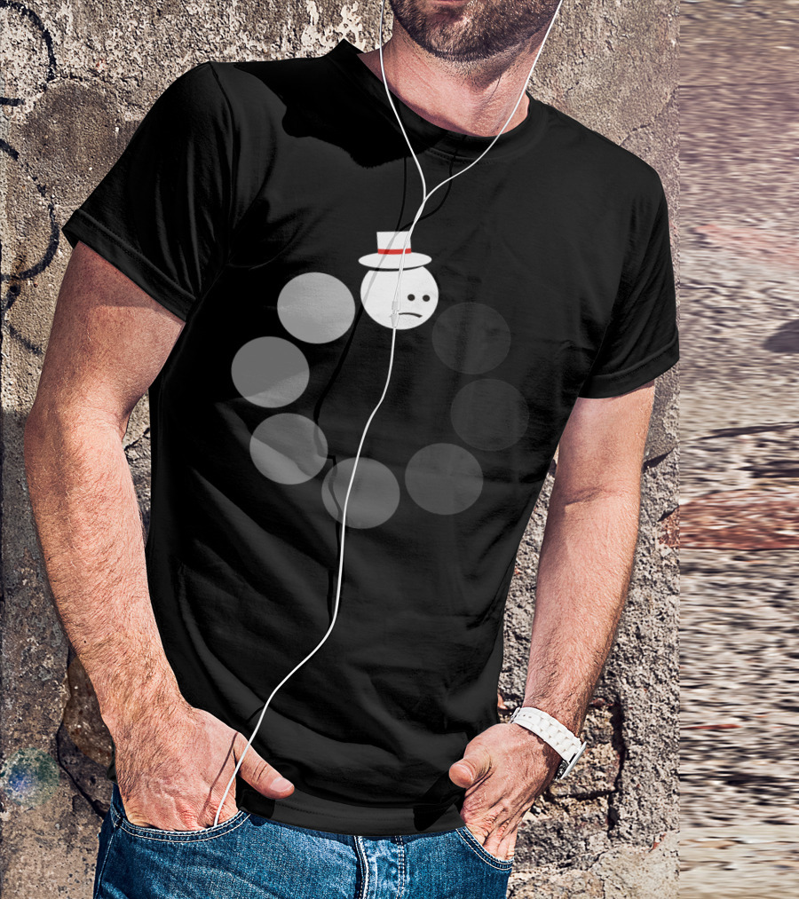 Buffering Look Closer Sad Face In Hat Loading Circle T-Shirt
