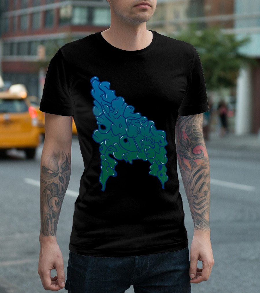 High Right Low Left Stencil Art Psychedelic T-Shirt