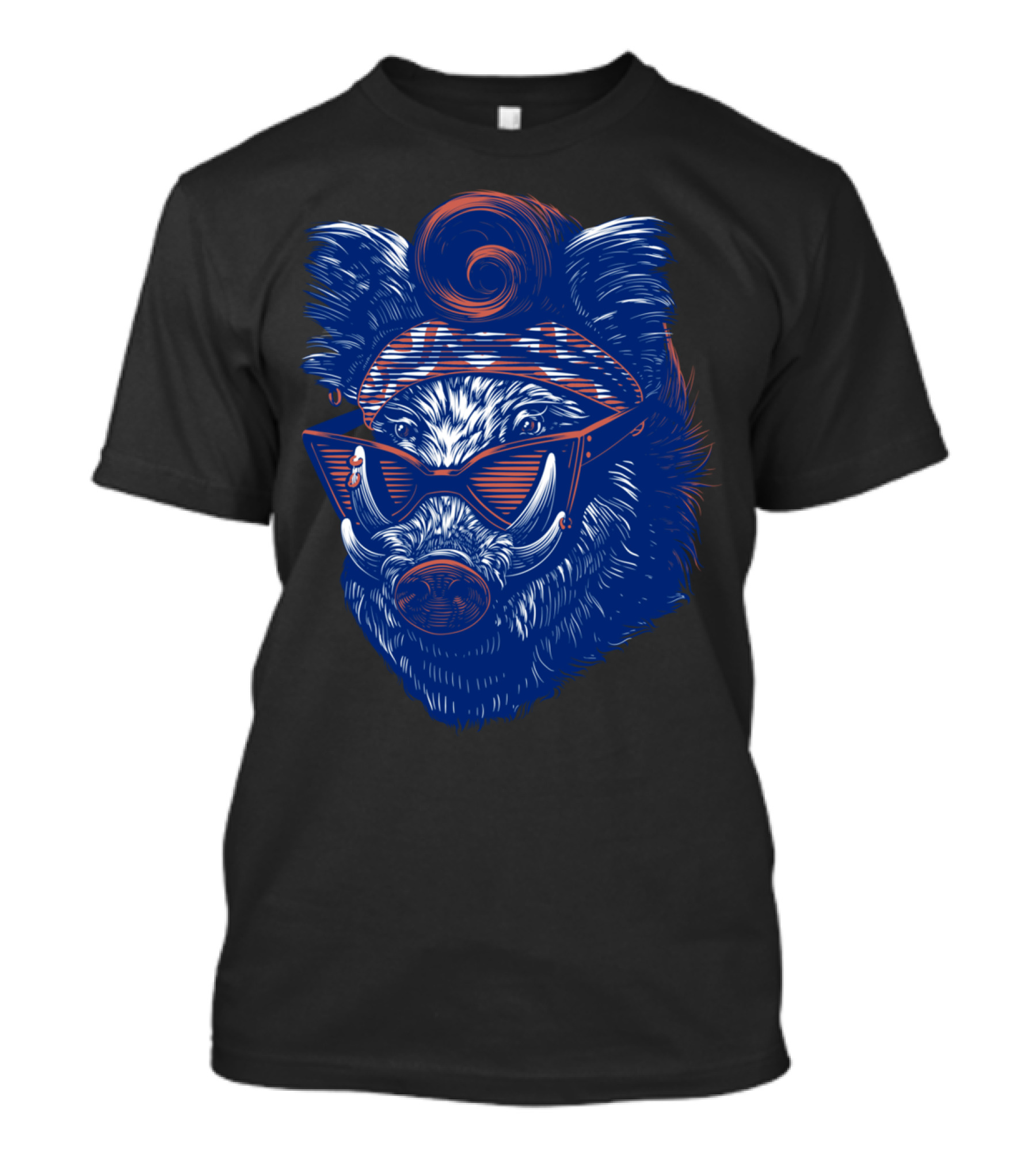 Frankie Wilbour Tusked Boar Rockabilly Sunglasses T-Shirt