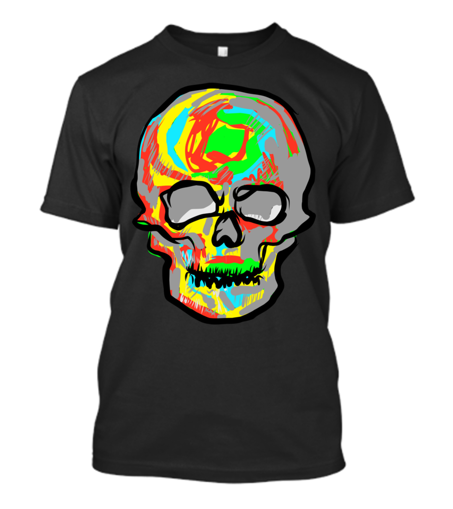 Skullfulr Vibrant Colorful Skull T-Shirt