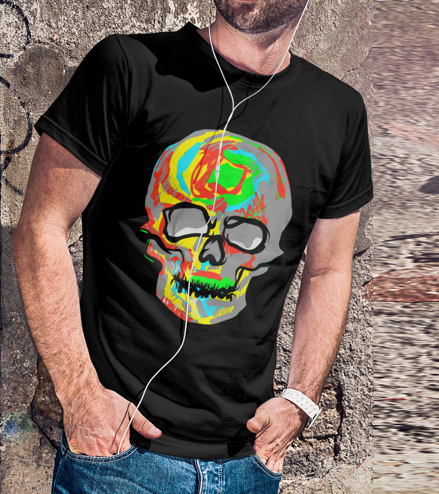 Skullfulr Vibrant Colorful Skull T-Shirt