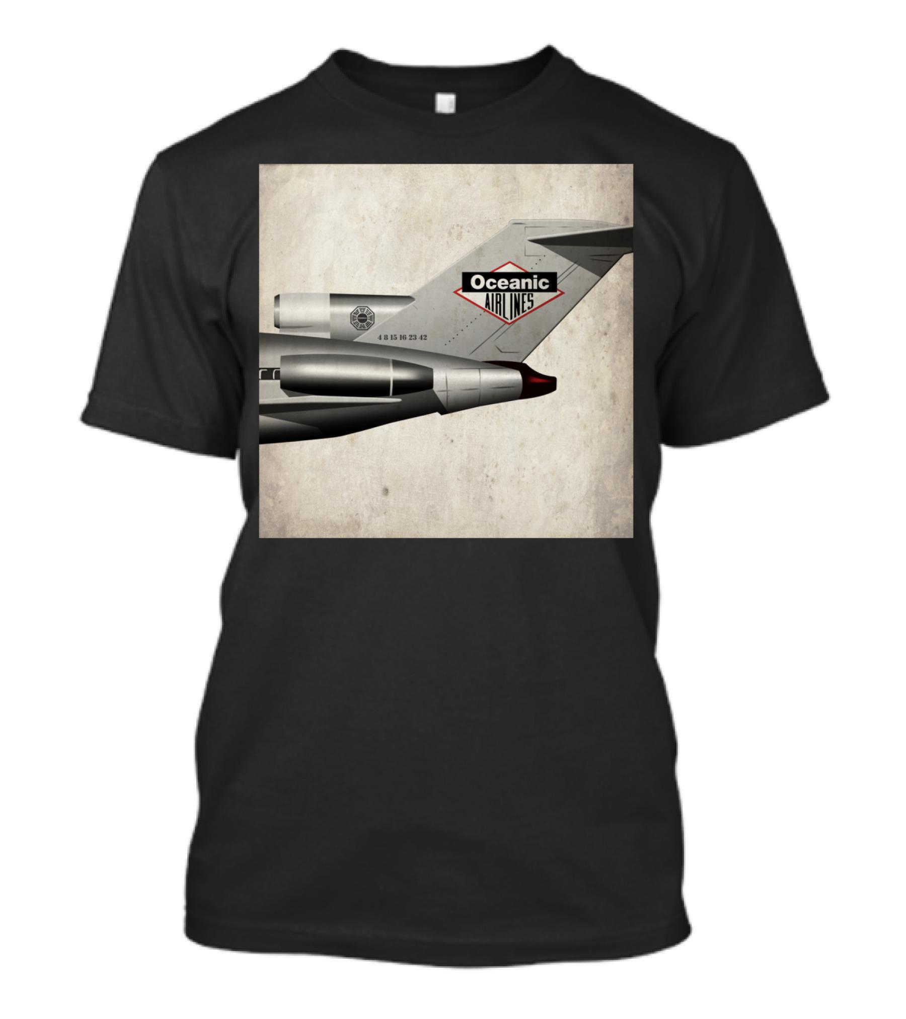 Oceanic Airlines Flight 815 Lost Dharma Initiative Numbers Tailplane T-Shirt