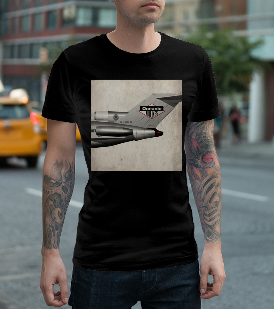 Oceanic Airlines Flight 815 Lost Dharma Initiative Numbers Tailplane T-Shirt