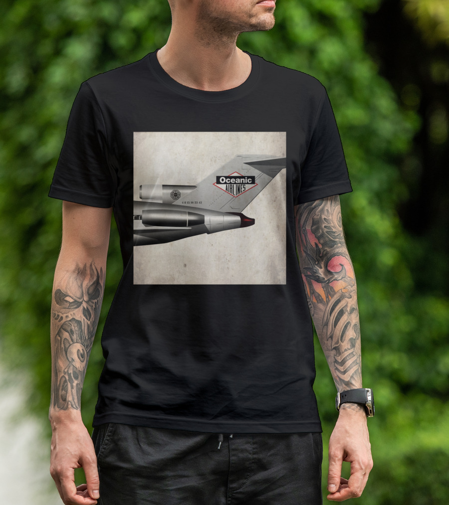 Oceanic Airlines Flight 815 Lost Dharma Initiative Numbers Tailplane T-Shirt