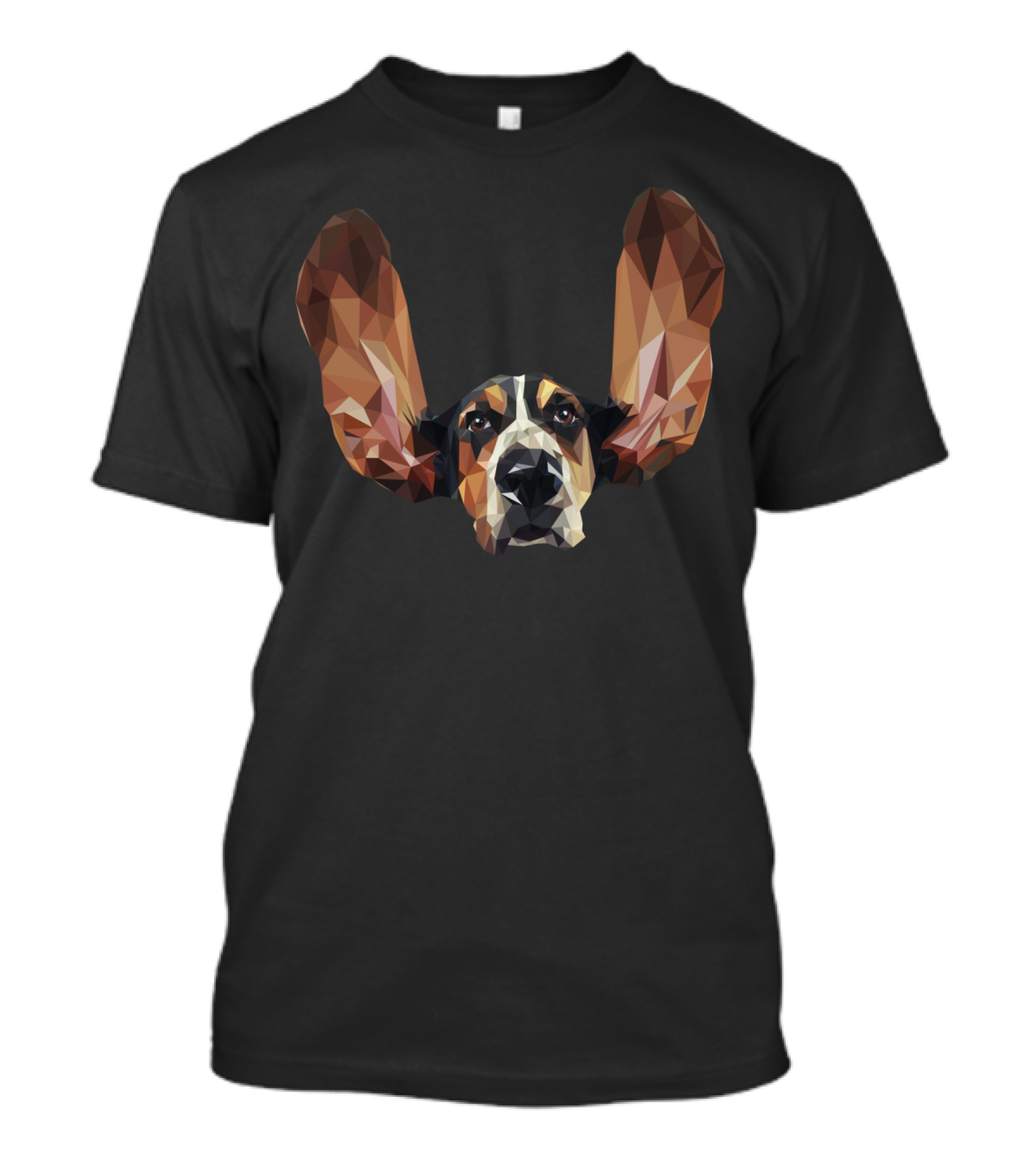 Basset Hound Low Poly Geometric T-Shirt