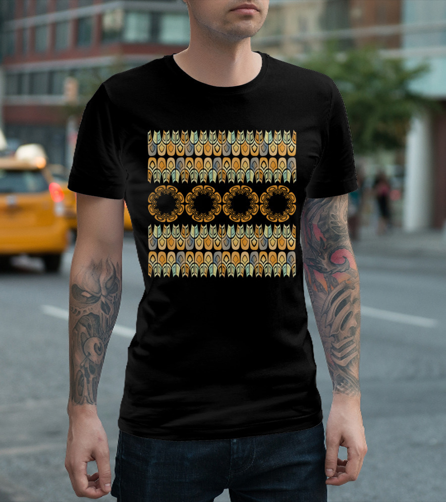 Ethnic Inspired Geometric Mosaic T-Shirt
