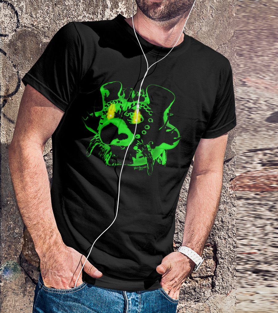 Goblin Fire Jo Glowing Green Canine Face T-Shirt