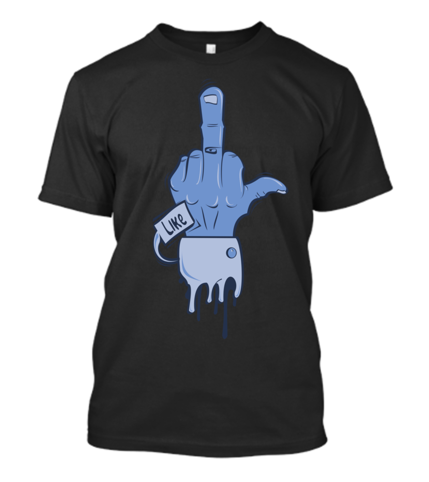 LIKE Hand Middle Finger Gesture T-Shirt