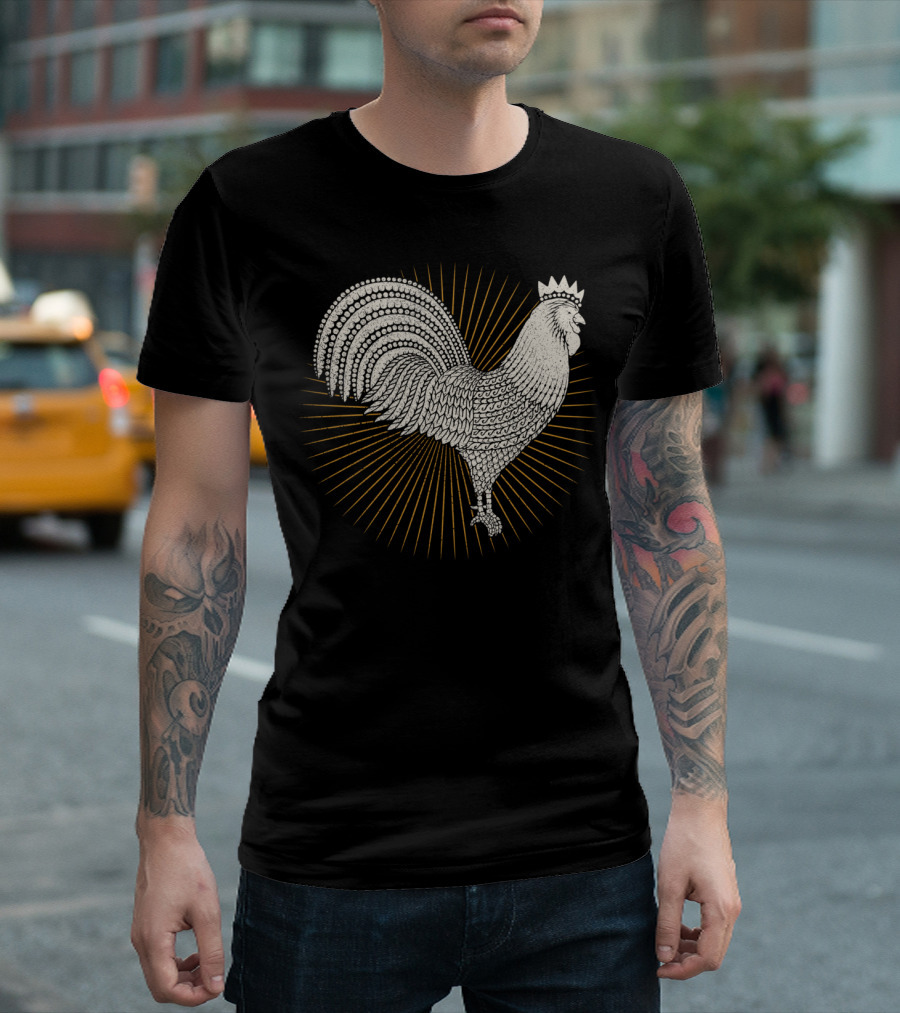 Vintage Crowned Rooster Cockfighter T-Shirt