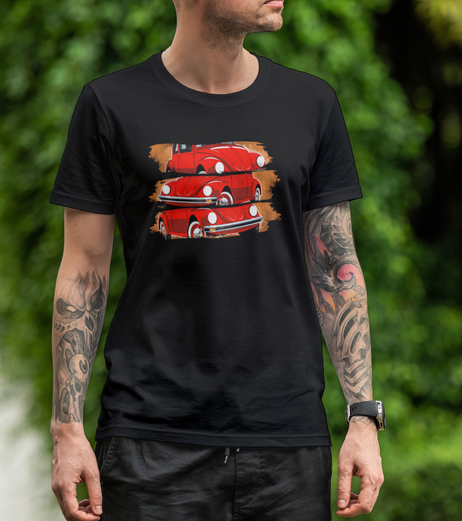 Vintage Car Red Beetle Classic T-Shirt
