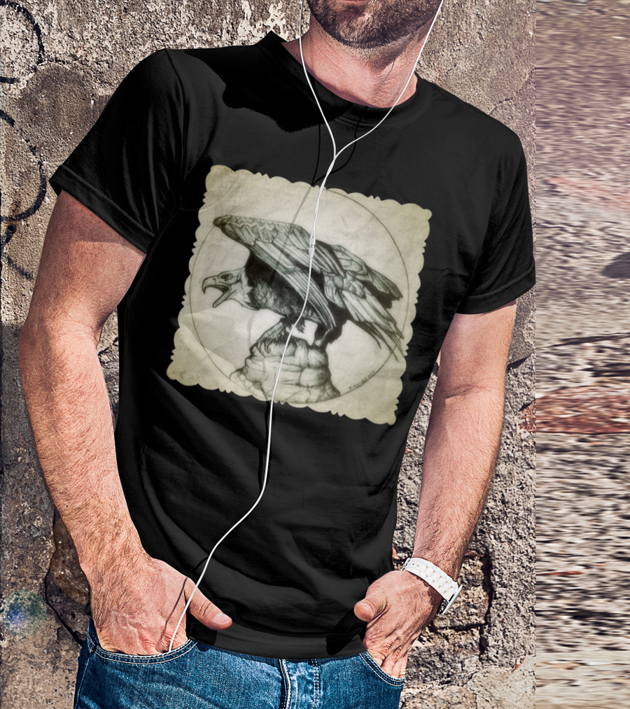 Vintage Eagle Soaring Majesty On Perched Rock T-Shirt