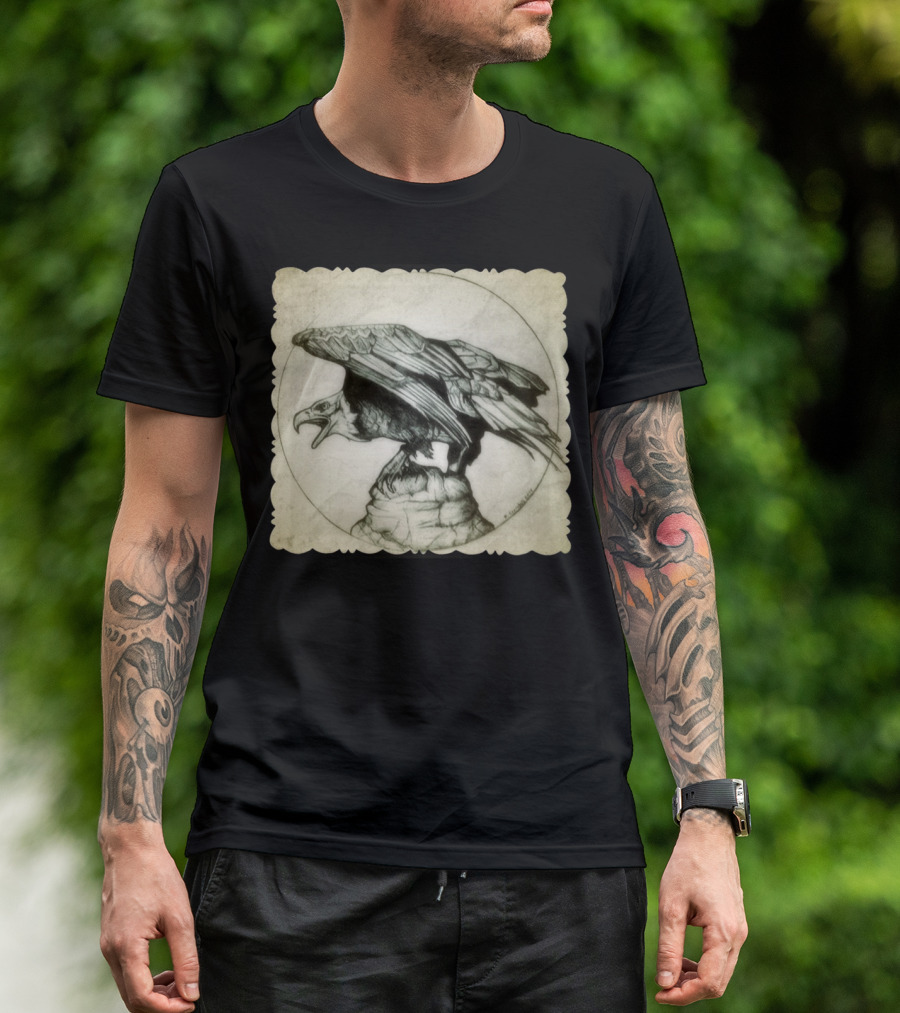 Vintage Eagle Soaring Majesty On Perched Rock T-Shirt