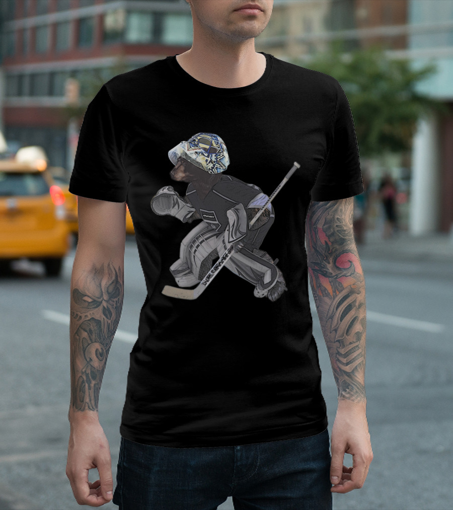 Hockey Bear Goalkeeper Helmet And Gear T-Shirt