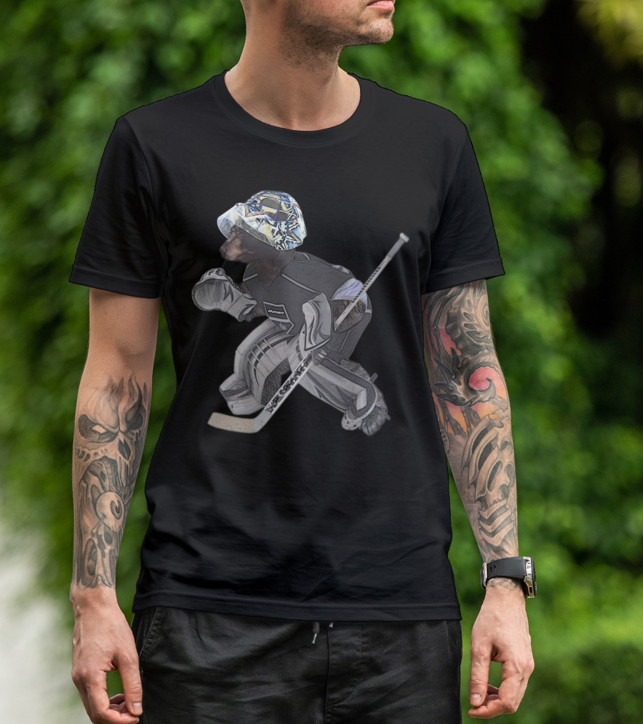 Hockey Bear Goalkeeper Helmet And Gear T-Shirt