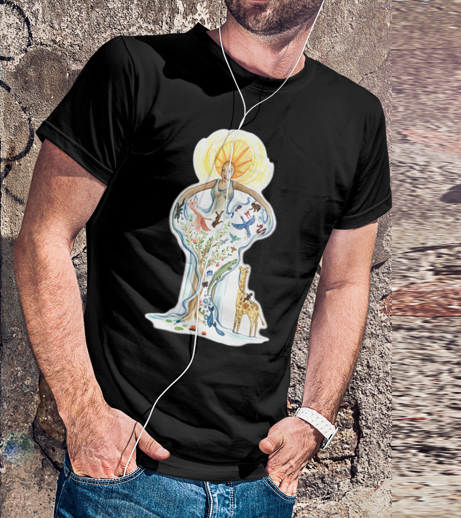 Goddess Of Life Sun Nature Animals Harmony T-Shirt