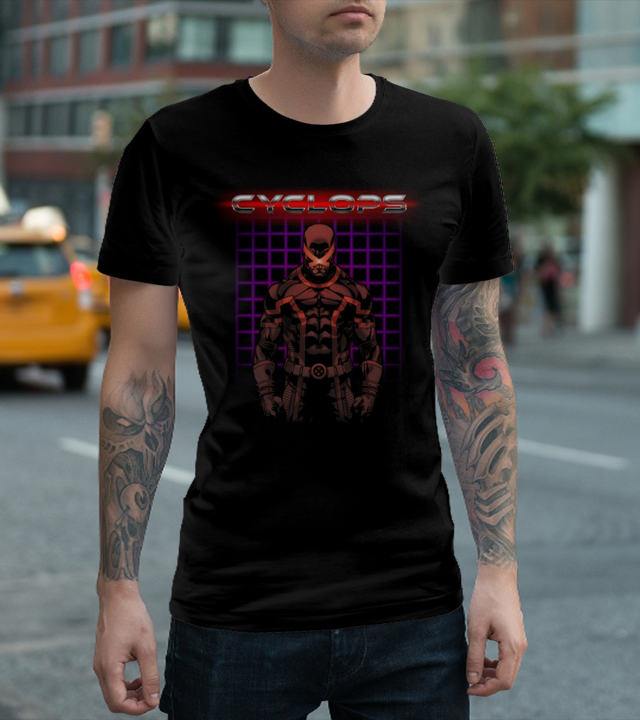 Cyclops X-Men Retro Grid T-Shirt