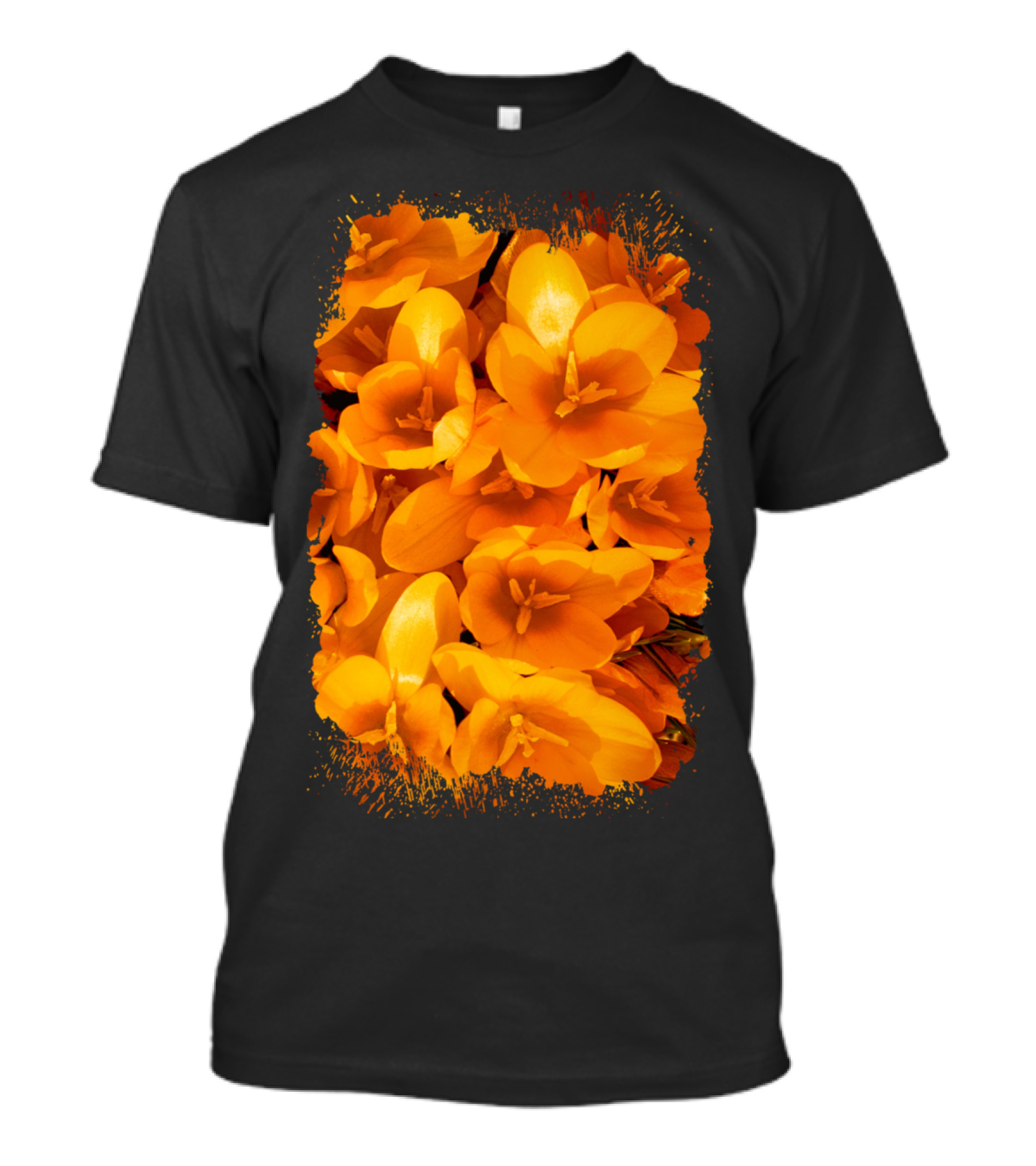 Gold Blooms In Floral Garden T-Shirt
