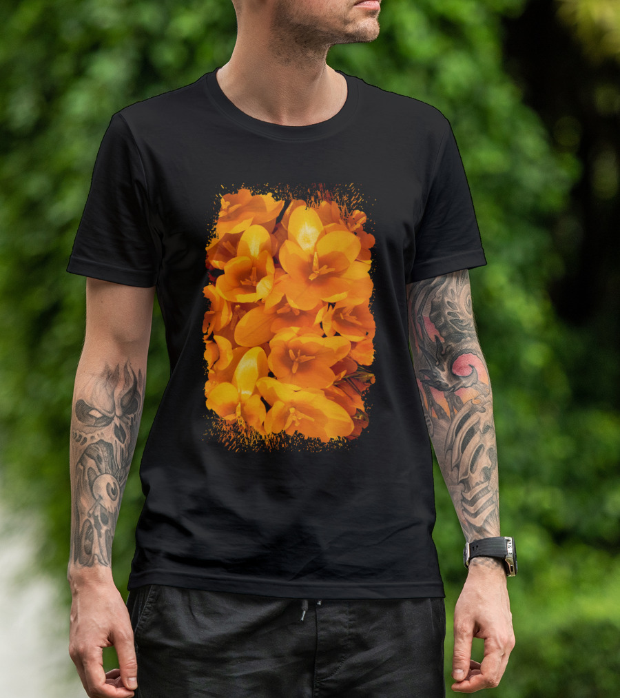 Gold Blooms In Floral Garden T-Shirt