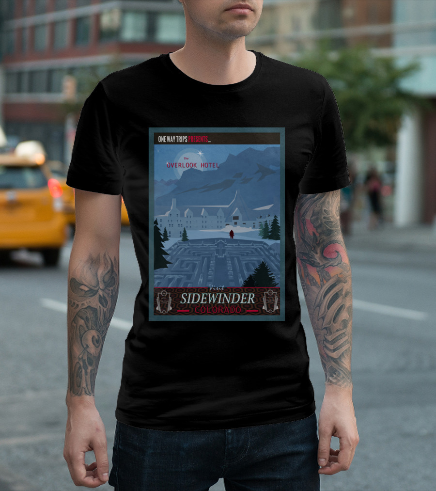 One Way Trips Presents The Overlook Hotel Visit Sidewinder Colorado T-Shirt