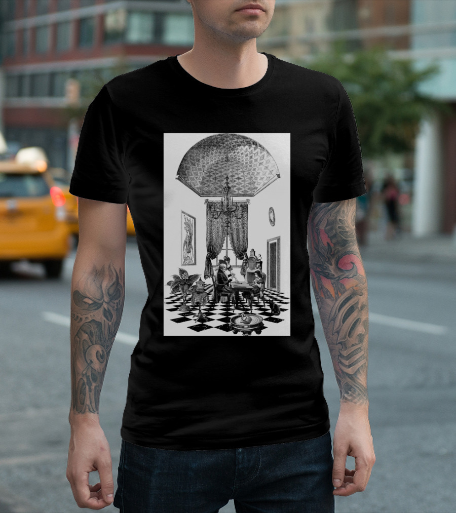 Living Room Victorian Style Interior Chess T-Shirt