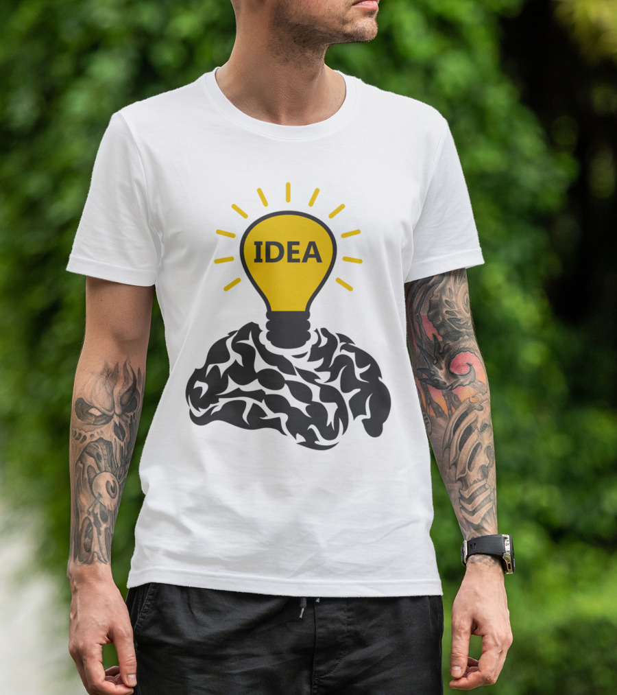 Idea Lightbulb Brain Connection T-Shirt