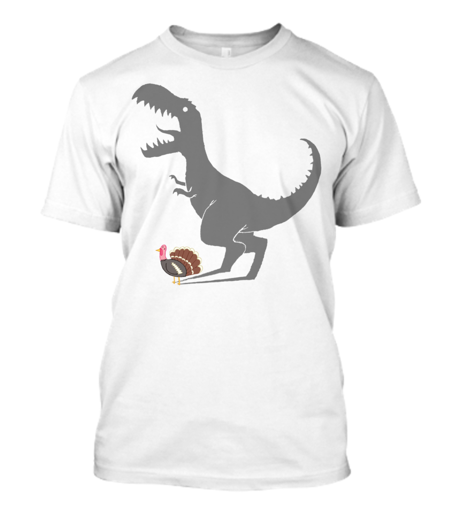 Evolution Sucks Tyrannosaurus Rex Silhouette And Turkey T-Shirt