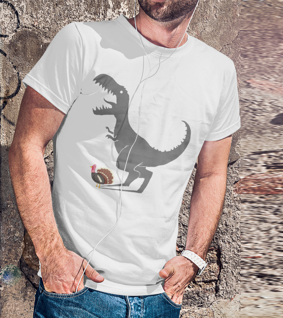Evolution Sucks Tyrannosaurus Rex Silhouette And Turkey T-Shirt
