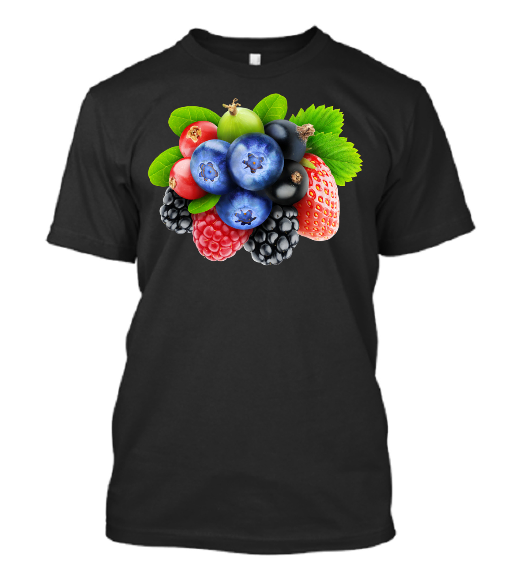 Fresh Berries Strawberry Blueberry Blackberry Raspberry Cluster T-Shirt