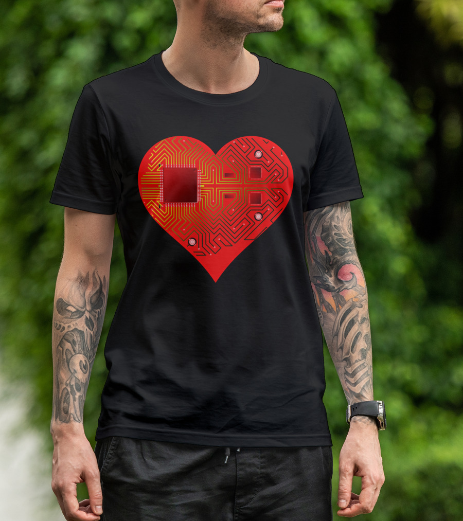AI Heart Circuit T-Shirt