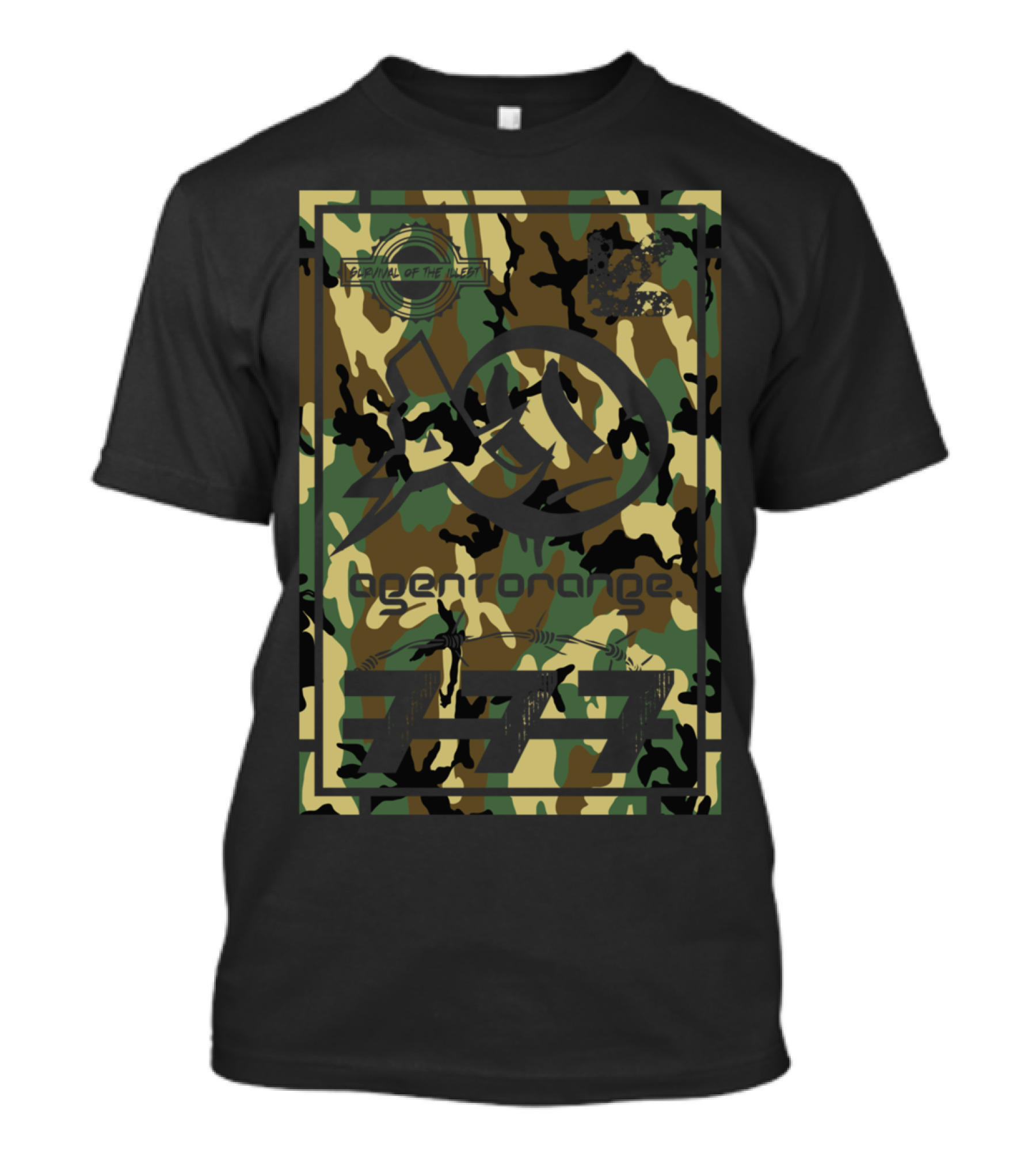 Agent Orange Hoodland Camo Battle Of The Lost T-Shirt