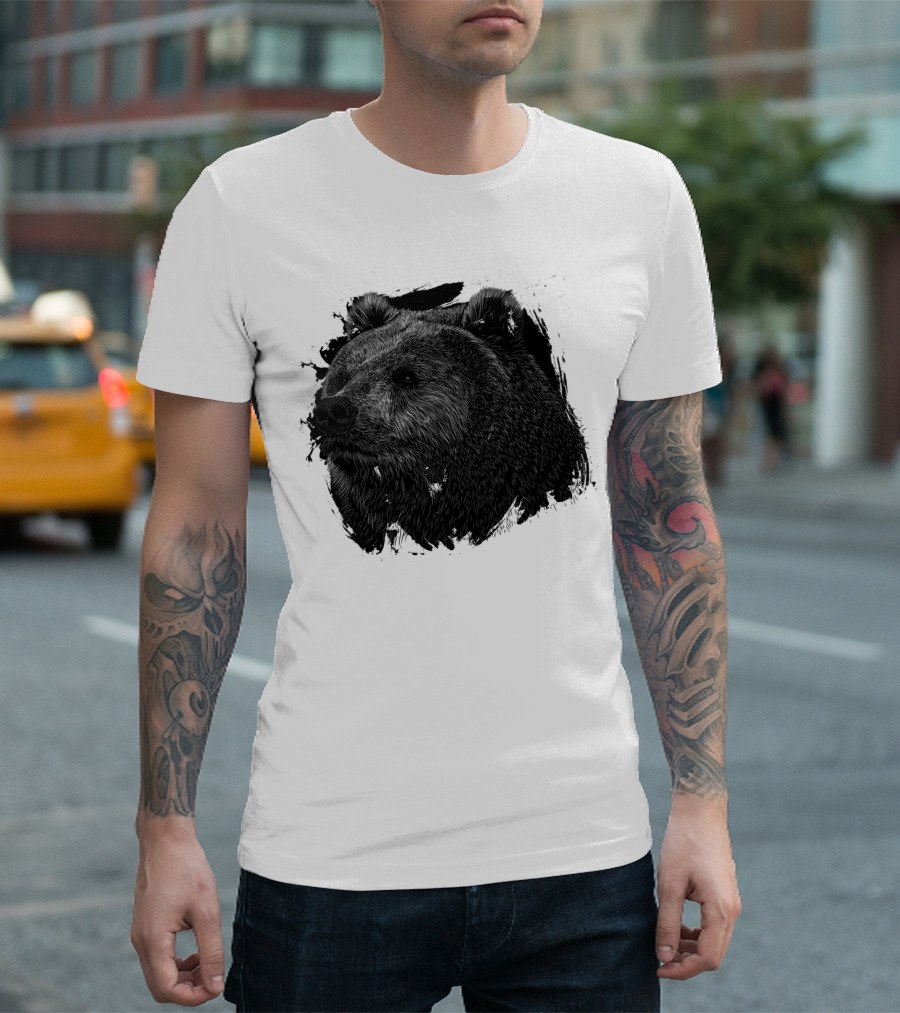 Bear Grizzly Wild Nature Face T-Shirt