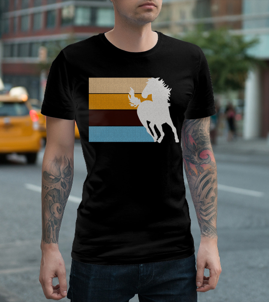 Horse Vintage Stripes T-Shirt