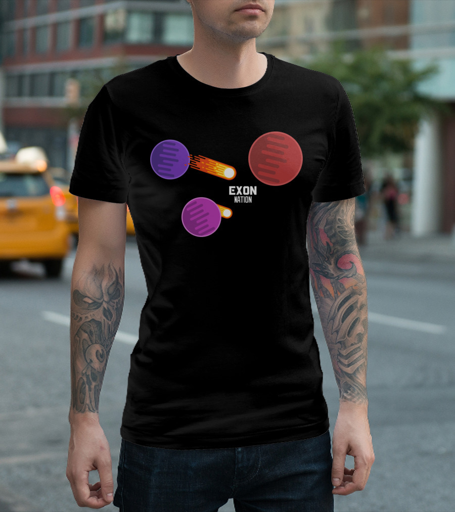 EXON NATION Space Edition Planets and Meteors T-Shirt