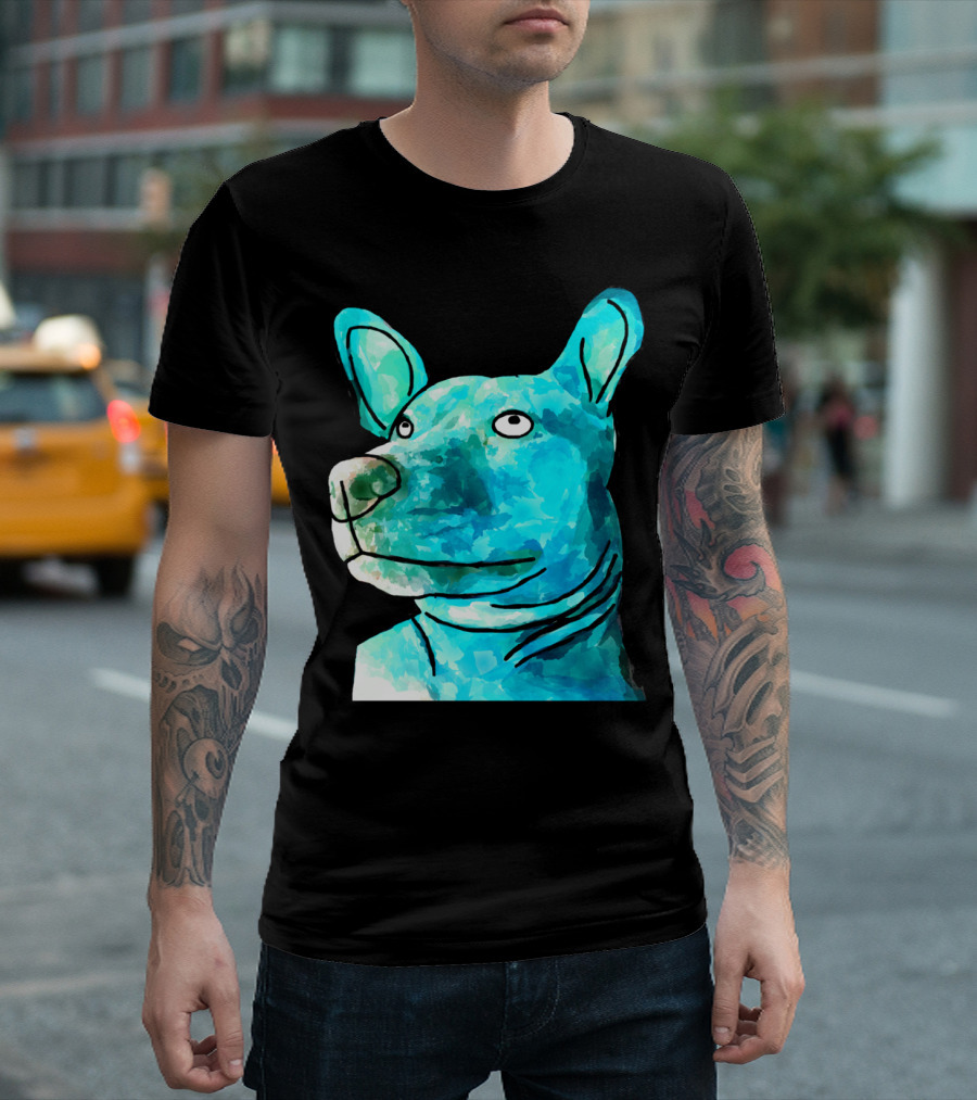 Dog Watercolor Blue T-Shirt