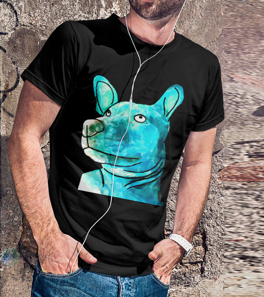 Dog Watercolor Blue T-Shirt