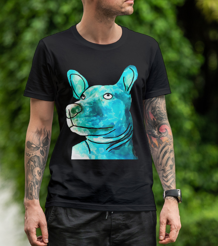 Dog Watercolor Blue T-Shirt
