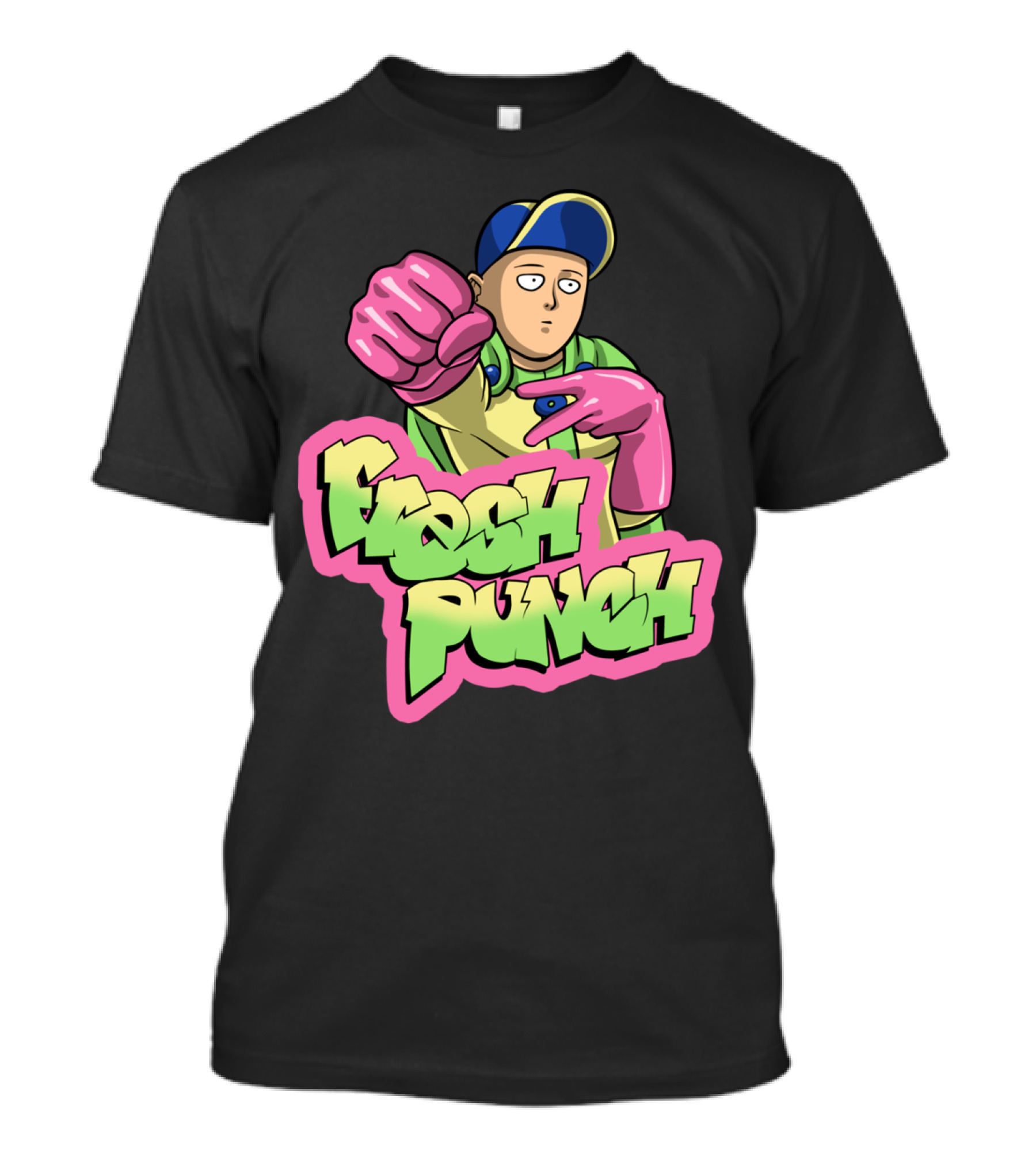 Fresh Punch Anime Character Bold Glove T-Shirt