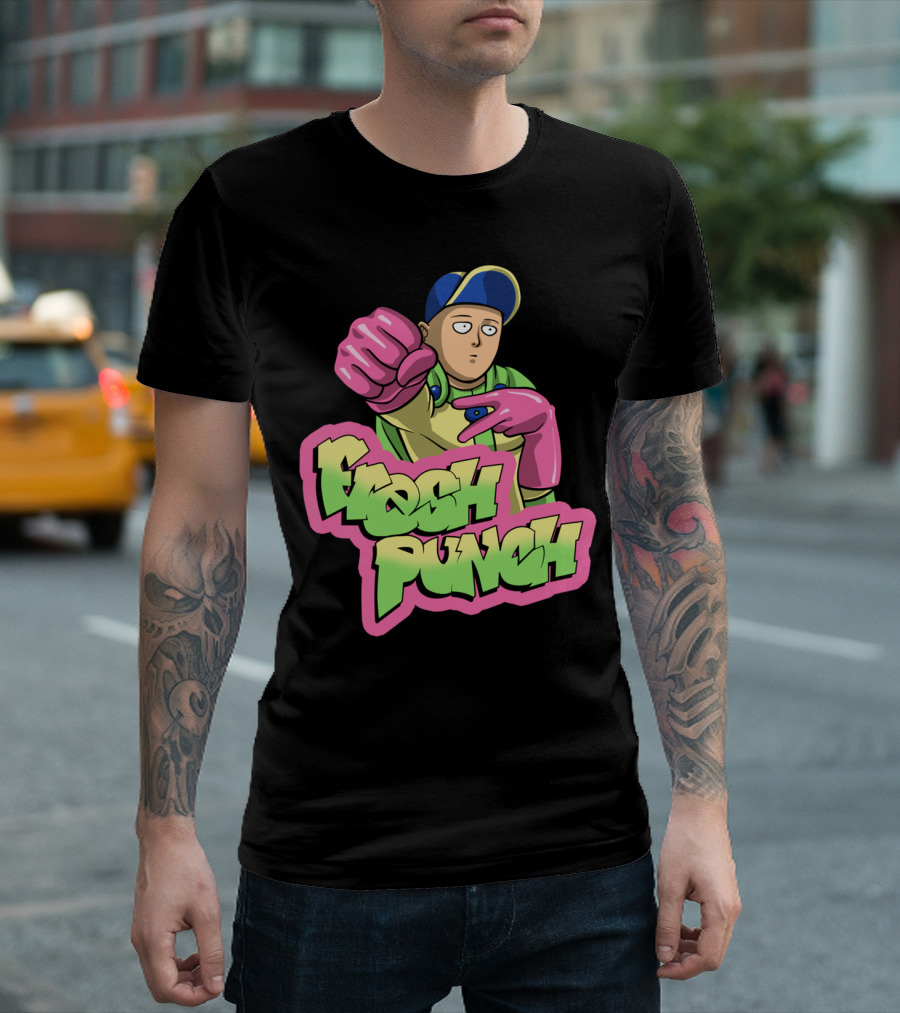 Fresh Punch Anime Character Bold Glove T-Shirt